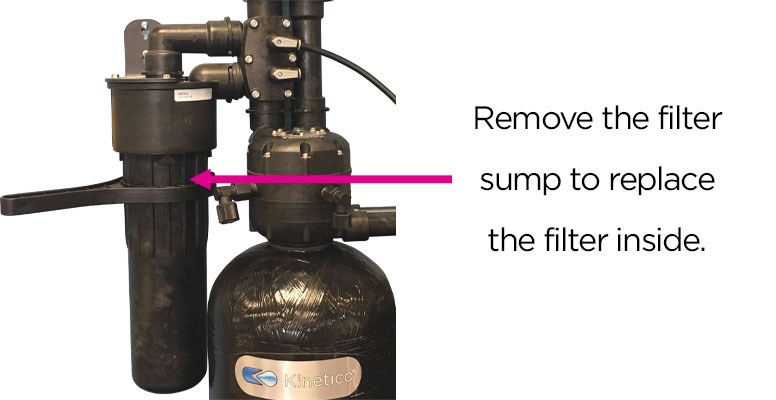 Remove the filter sump